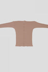 BASERANGE Taffeta cardigan TOTVC-RC-AU23 dehydrated beige